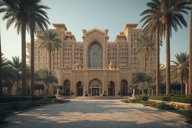 Emirates Palace Abu Dhabi luxury hotel front view